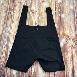Lululemon Athletica High Rise Black Mesh Panel Pockets Leggings